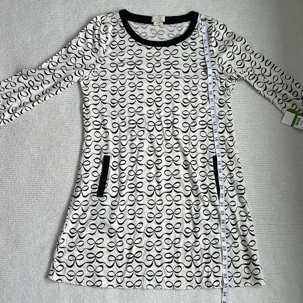 NWT! Kate Spade Dream a Little Dream Sleep Shirt Nightgown Black/White B…